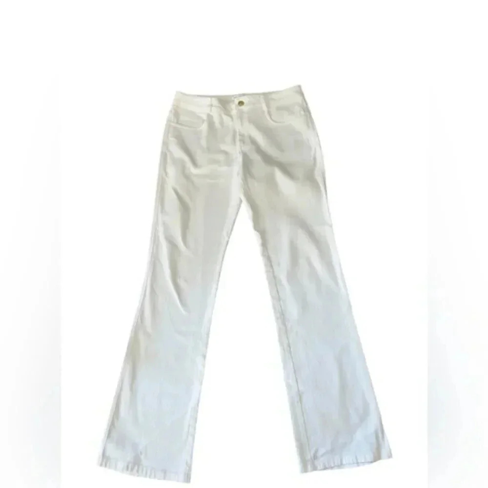 ST JOHN Woman's White Boot Cut Five Pocket Jeans Pants Size 8 134202 - Picture 4 of 6